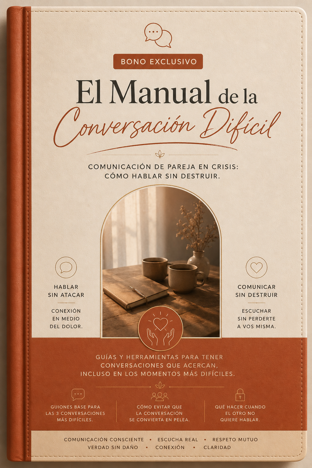MANUAL DE LAS CONVERSACIONES DIFÍCILES - Te ayudará a iniciar o llevar esas conversaciones que normalmente terminarían mal... ya no más, sea cual sea tu decisión, que todo fluya de forma sana y consciente..